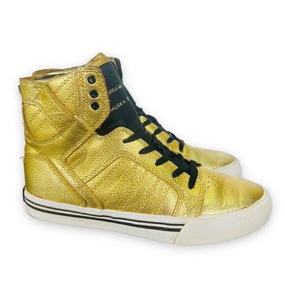 Supra Muska 001 Skytop Metallic Gold / Black S13021K Youth 5 - Picture 4 of 11
